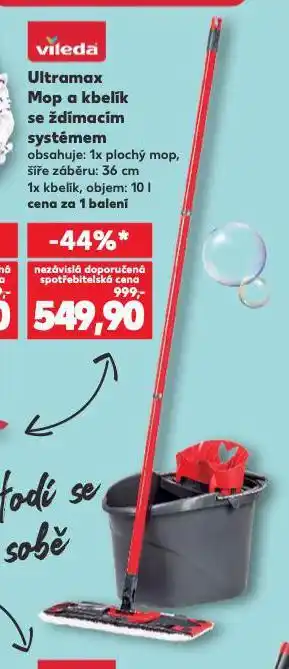 Kaufland Ultramax mop a kbelík se ždímacím systémem nabídka