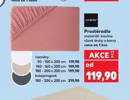 Kaufland Napínací prostěradlo 180-200 x 200 cm nabídka