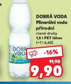 Kaufland Dobrá voda přírodní nabídka