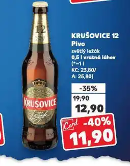 Kaufland Pivo krušovice 12 královský ležák nabídka