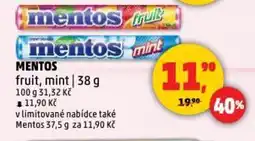 Penny Market Mentos fruit, mint nabídka