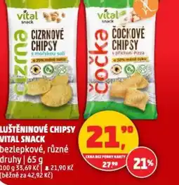 Penny Market Luštěninové chipsy vital snack bezlepkové nabídka