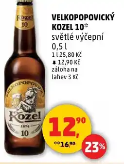 Penny Market Velkopopovický Kozel 10 nabídka