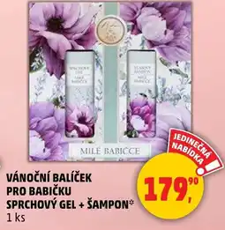 Penny Market Vánoční balíček pro Babičku sprchový gel + šampon nabídka
