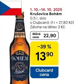 Tesco Krušovice Bohém nabídka