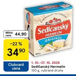 Tesco Sedlčanský Hermelín nabídka