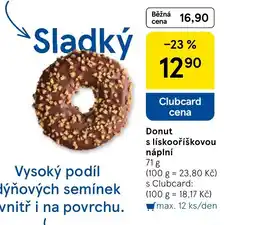 Tesco Donut s lískooříškovou náplní nabídka