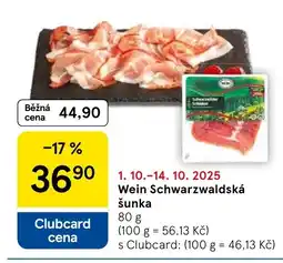 Tesco Wein Schwarzwaldská šunka nabídka