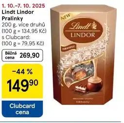 Tesco Lindt Lindor Pralinky nabídka