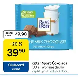 Tesco Ritter Sport Čokoláda nabídka