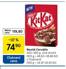 Tesco Nestlé Cereálie nabídka