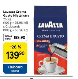 Tesco Lavazza Crema Gusto Mletá káva nabídka