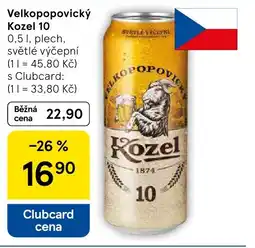 Tesco Velkopopovický Kozel 10 nabídka