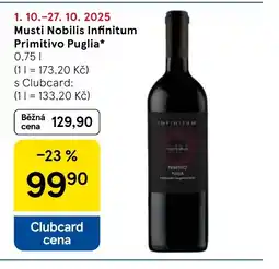 Tesco Musti Nobilis Infinitum Primitivo Puglia nabídka