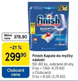 Tesco Finish Kapsle do myčky nádobí nabídka