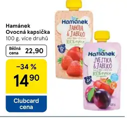 Tesco Hamánek Ovocná kapsička nabídka