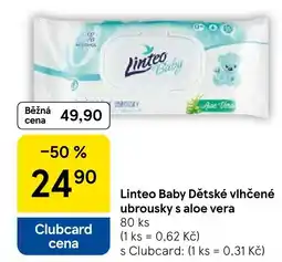 Tesco Linteo Baby Dětské vlhčené ubrousky s aloe vera nabídka