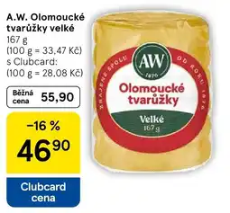 Tesco A.W. Olomoucké tvarůžky velké nabídka