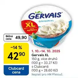 Tesco Gervais XL nabídka
