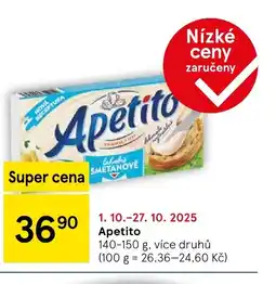 Tesco Apetito nabídka
