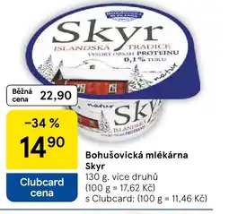 Tesco Bohušovická mlékárna Skyr nabídka