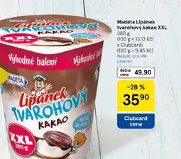 Tesco MADETA Lipánek tvarohový kakao XXL nabídka