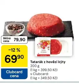 Tesco Tatarák z hovězí kýty nabídka