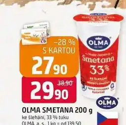 Trefa OLMA SMETANA 200 g ke šlehání, 33 % tuku nabídka