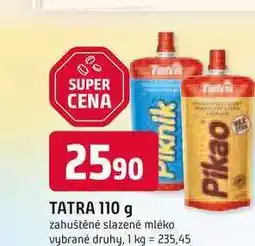 Trefa TATRA 110 g Piknik Pikao zahuštěné slazené mléko vybrané druhy nabídka
