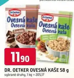 Trefa Dr. Oetker Ovesná kaše 58g, vybrané druhy nabídka