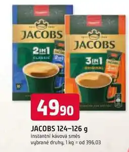Trefa JACOBS 124-126 g instantní kávová směs vybrané druhy nabídka