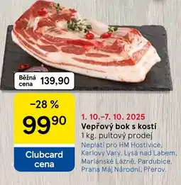 Tesco Vepřový bok s kostí nabídka