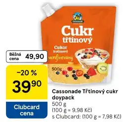 Tesco Cassonade Třtinový cukr doypack nabídka