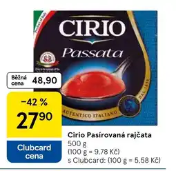 Tesco Cirio Pasírovaná rajčata nabídka