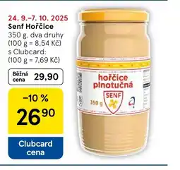 Tesco Senf Hořčice nabídka