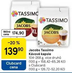 Tesco Jacobs Tassimo Kávové kapsle nabídka