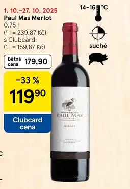 Tesco Paul Mas Merlot nabídka