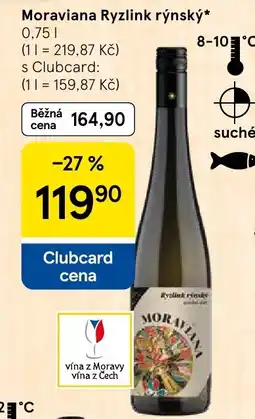 Tesco Moraviana Ryzlink rýnský nabídka