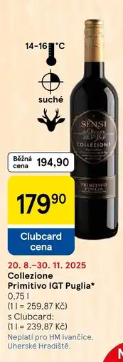 Tesco Collezione Primitivo IGT Puglia nabídka
