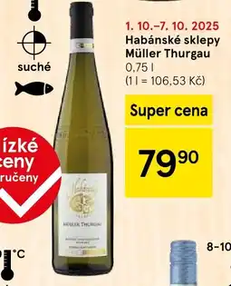 Tesco Habánské sklepy Müller Thurgau nabídka