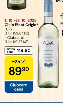 Tesco Cielo Pinot Grigio nabídka