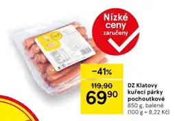 Tesco DZ Klatovy Kuřecí párky pochoutkové nabídka