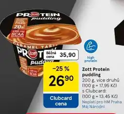Tesco Zott Protein pudding nabídka