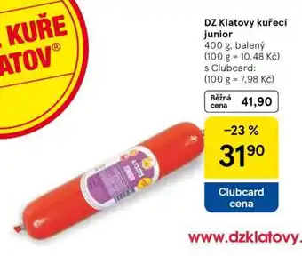 Tesco DZ Klatovy kuřecí junior nabídka