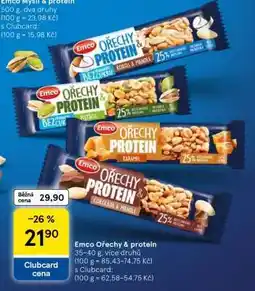 Tesco Emco Ořechy & protein nabídka