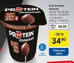 Tesco Zott protein Mousse nabídka