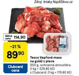 Tesco Vepřové maso na guláš z pece nabídka