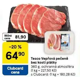 Tesco Vepřová pečeně bez kosti plátky nabídka