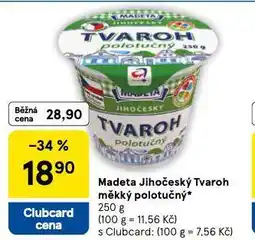 Tesco Madeta jihočeský tvaroh polotučný nabídka