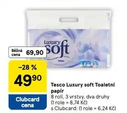 Tesco Luxurry soft toaletní papír nabídka